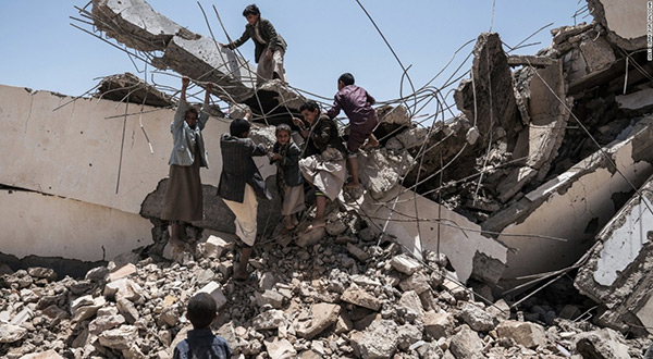 Destruction in Yemen